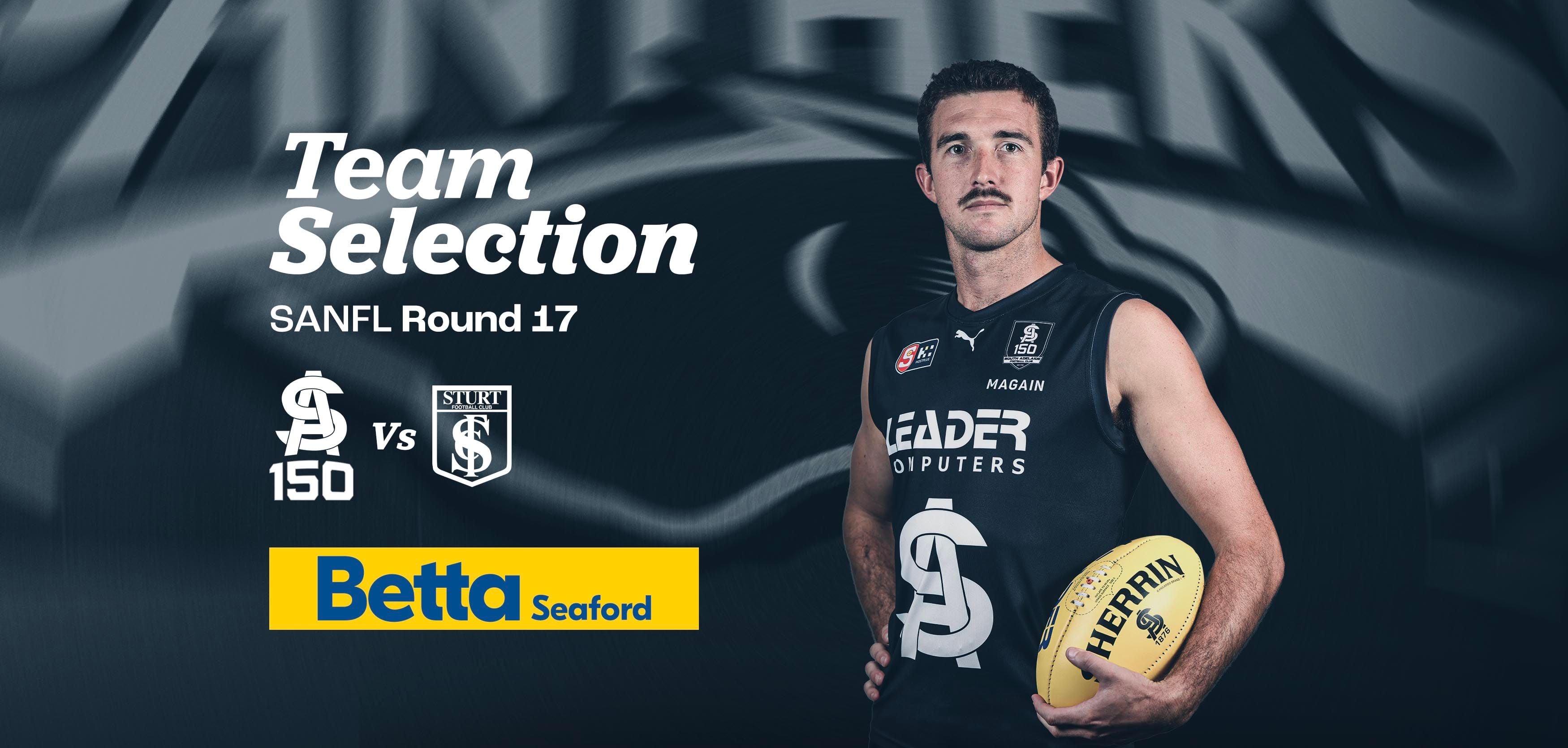 BETTA Team Selection: Round 17 SANFL v Sturt BETTA Team Selection: Round 17 SANFL v Sturt